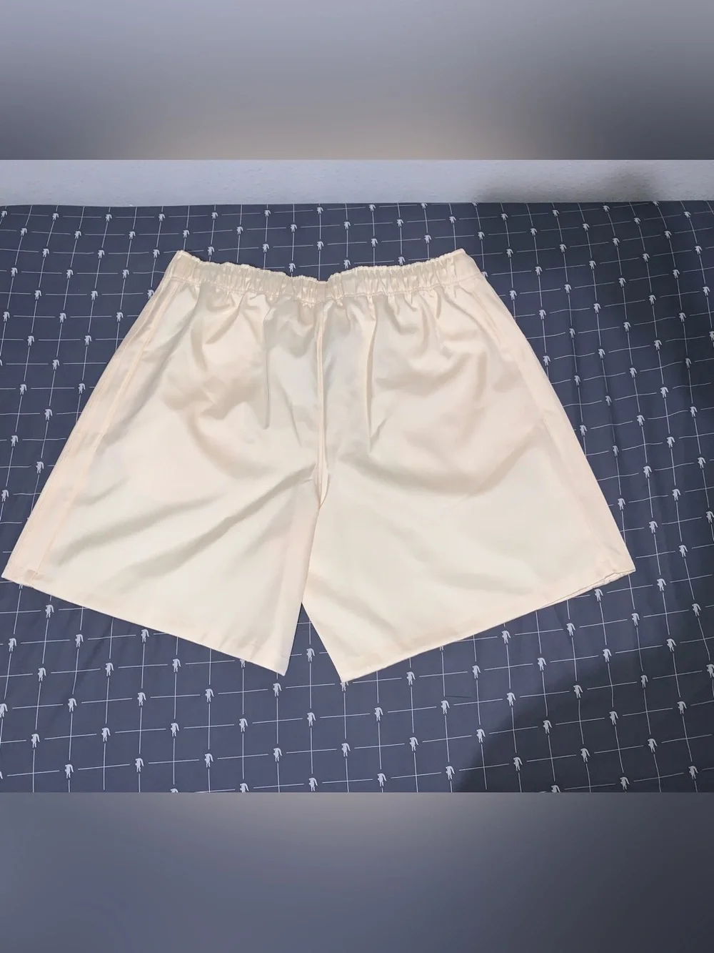 Adidas Premium Satin Track Shorts Cream White JV7605 Size: X-Large